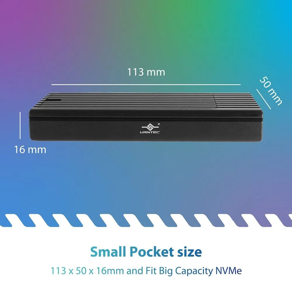 NexStar SX; M.2 NVMe SSD to USB 3.2 Gen2x2; 20G; Type C; Black Enclosure (NST-230C3-BK)