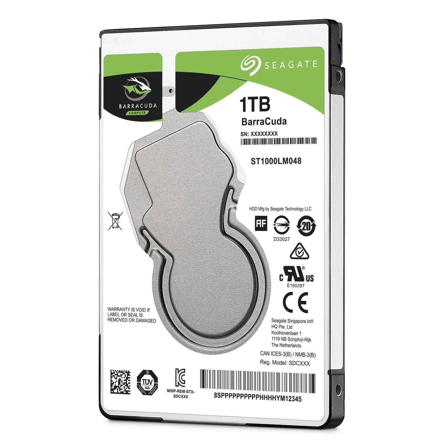 Seagate Barracuda 1TB; 2.5'' Notebook Drive; SATA 6GB/s; RPM 5400; 128MB Cache 7mm