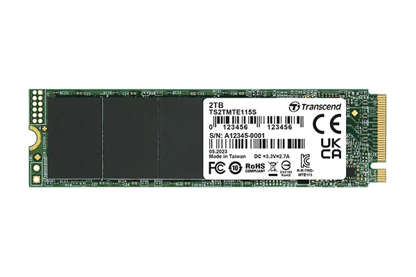 TRANSCEND 1TB MTE115S PCI-E GEN 3x4 M.2 2280 SSD 3D NAND - 3200 MB/s Read 2000 MB/s Write - 400 TBW