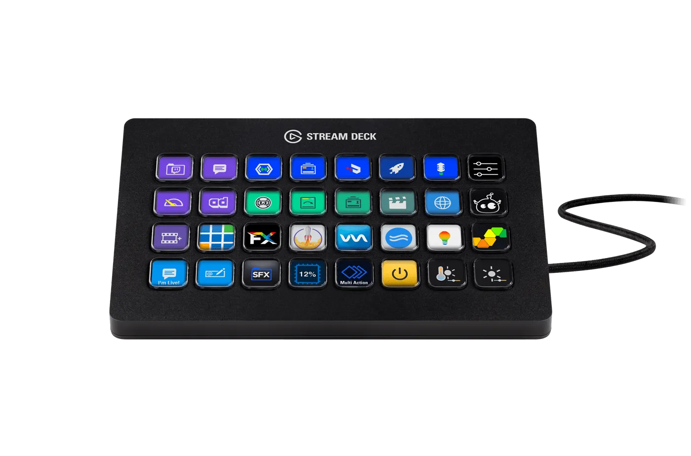 Elgato Stream Deck XL - Live Content Creation Controller with 32 customizable LCD keys; adjustable stand; 10GAT9901