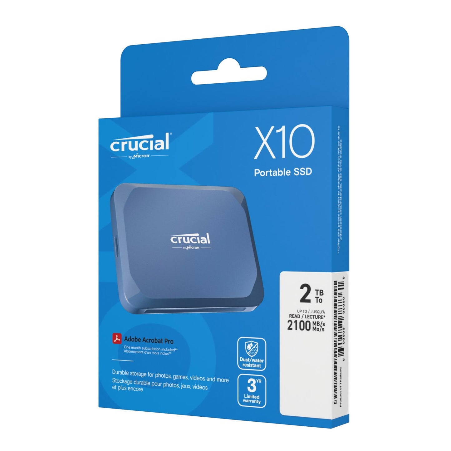 Crucial X10 2TB Type-C Portable SSD