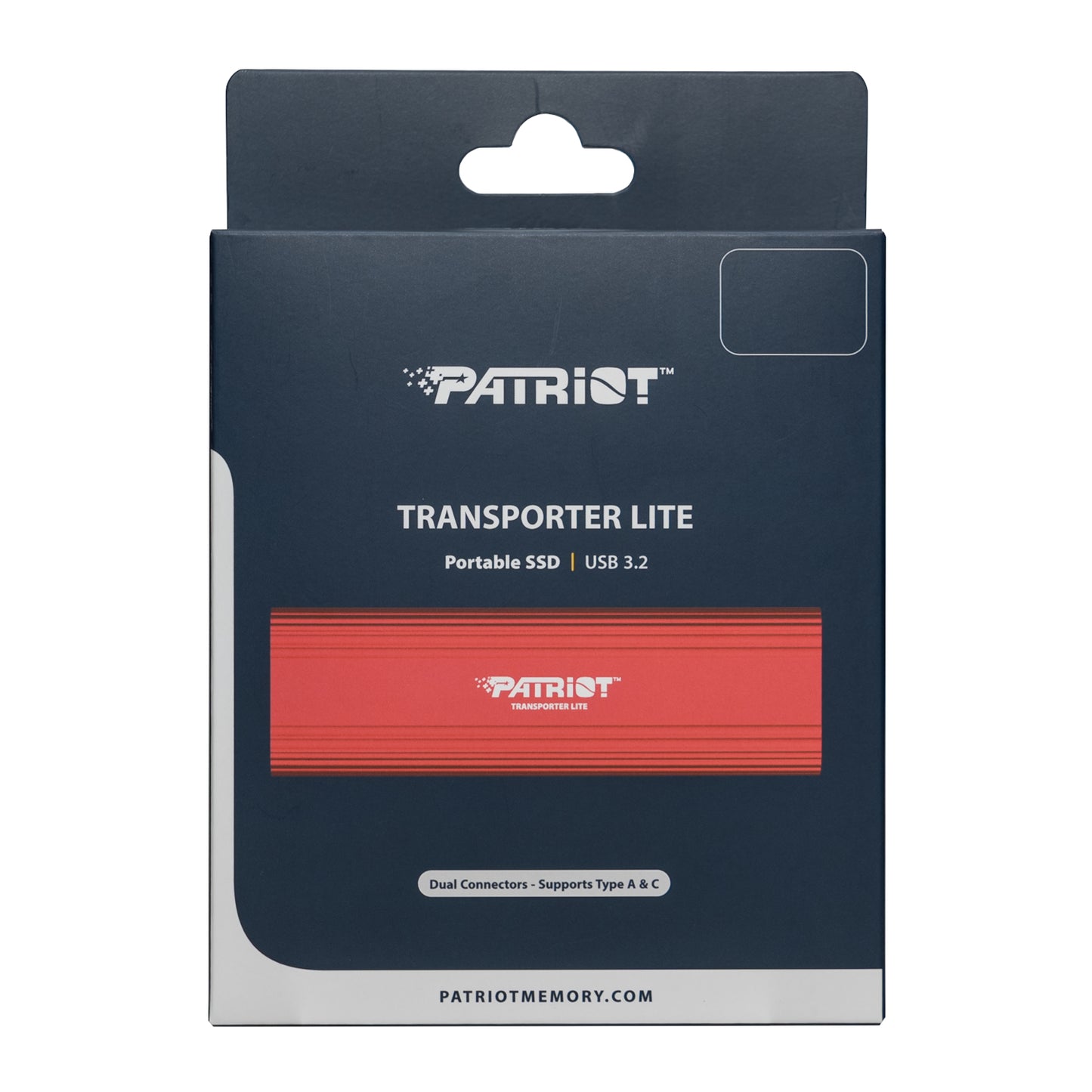 Patriot Transporter Lite 2TB USB3.2 Type-C External Portable SSD - Red