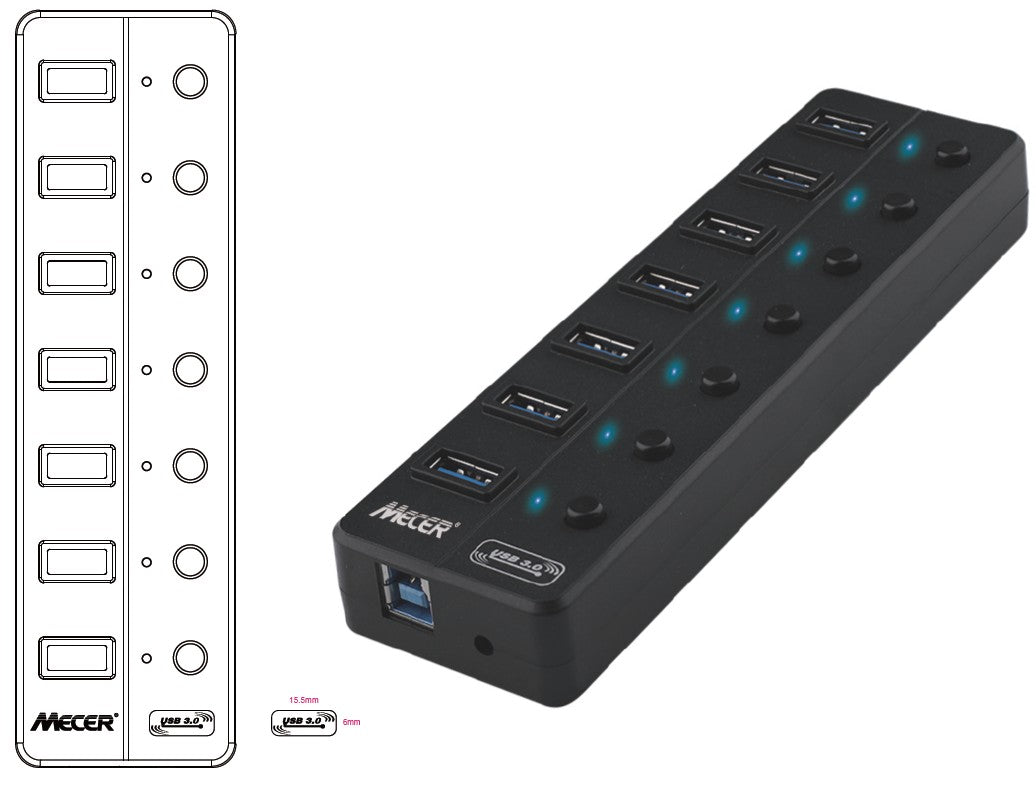 MECER USB 3.1/ 7 PORT ...