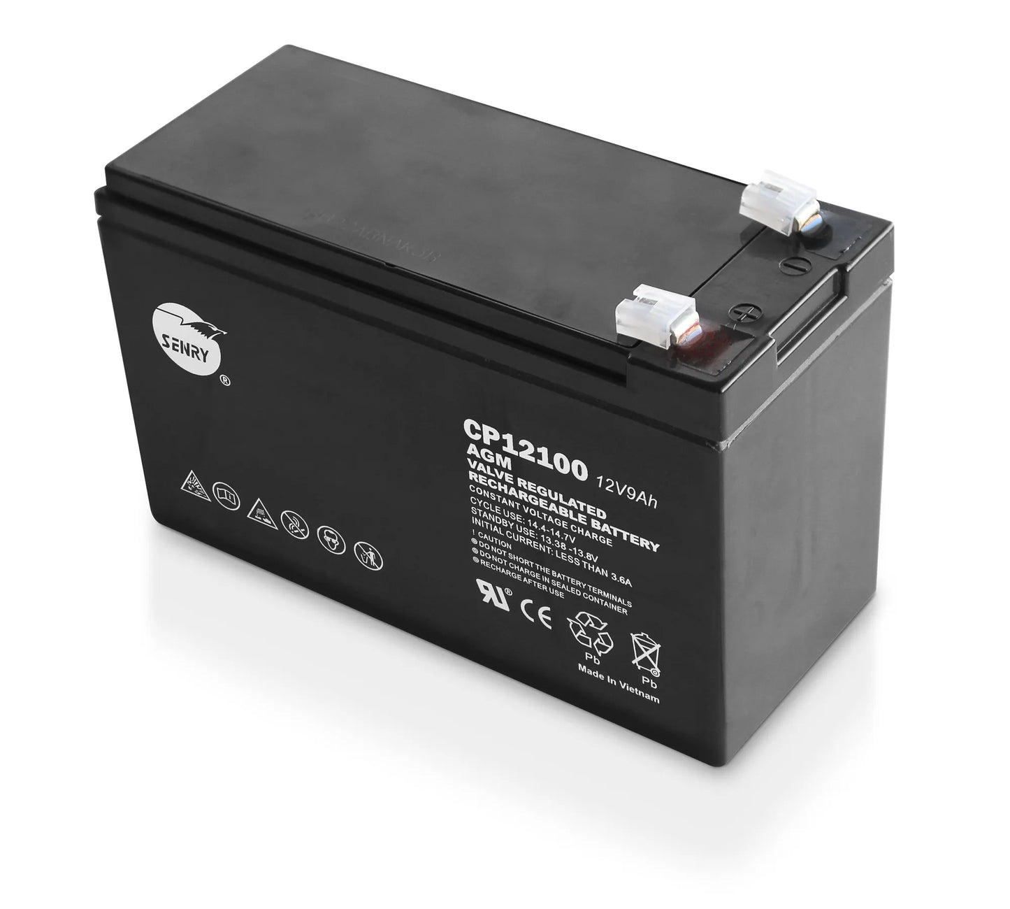 RCT SENRY CP12100 12V DC 9AH RECHARGEABLE SEALED AGM BATTERY - 6 MONTH WARRANTY ONLY!