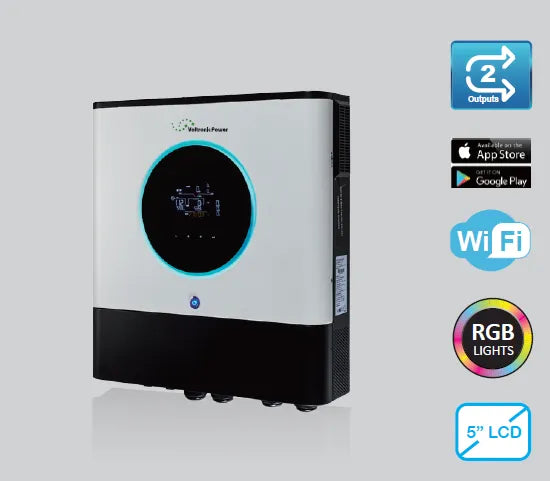 RCT AXPERT MX2 TWIN 8KVA/8KW INVERTER 48V DUAL OUTPUT 2x4000W MPPT BULIT IN BMS & WIFI