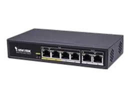 VIVOTEK Unmanaged 4x 10/100 PoE + 2x 10/100; POE extender up to 200M; 65W