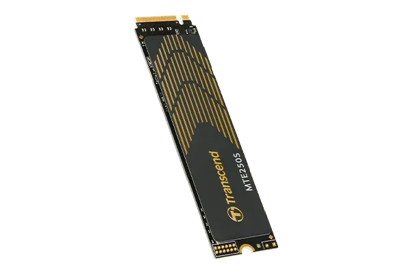 TRANSCEND 4TB MTE250S PCI-E  GEN 4X4 M.2 NVMe 2280 SSD 3D TLC -7500 MB/s Read 6700 MB/s Write- with Heat Spreader - 3120 TBW