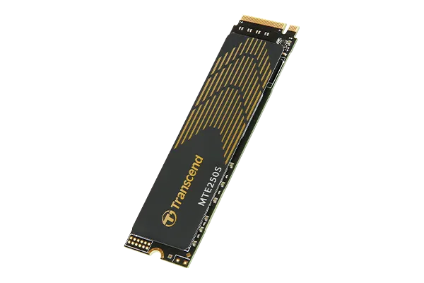 TRANSCEND 4TB MTE250S PCI-E  GEN 4X4 M.2 NVMe 2280 SSD 3D TLC -7500 MB/s Read 6700 MB/s Write- with Heat Spreader - 3120 TBW