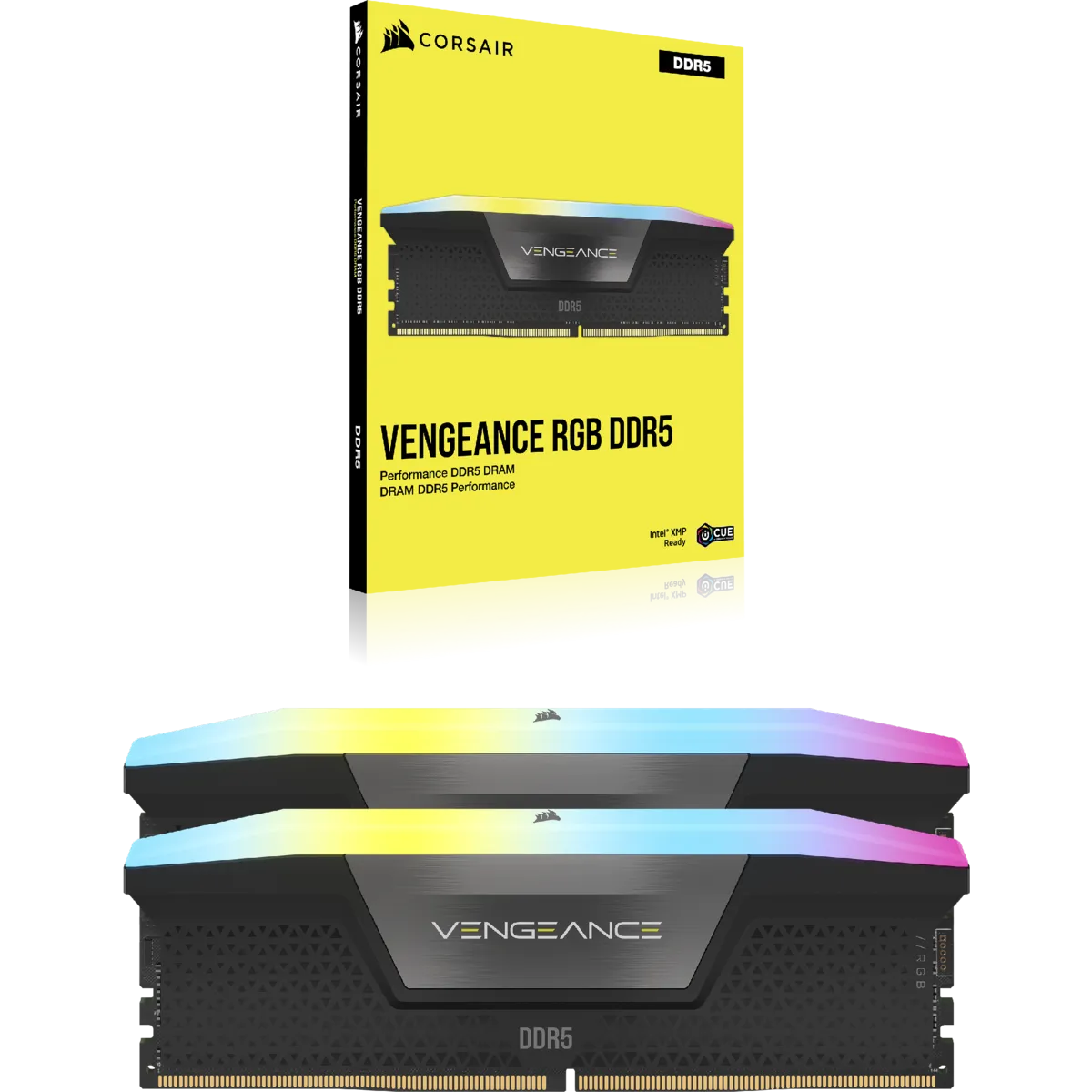 CORSAIR VENGEANCE RGB DDR5 32GB (2 x 16GB) DDR5 5600 CL40-40-40-77 1.25V Intel XMP - BLACK