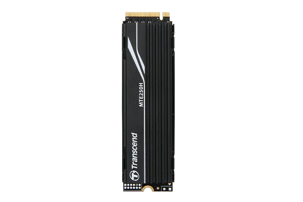 TRANSCEND 4TB MTE250H PCI-E  GEN 4X4 M.2 NVMe 2280 SSD 3D TLC -7200 MB/s Read 6200 MB/s Write -with Heat Sink - 3120TBW