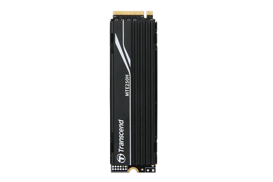 TRANSCEND 4TB MTE250H PCI-E  GEN 4X4 M.2 NVMe 2280 SSD 3D TLC -7200 MB/s Read 6200 MB/s Write -with Heat Sink - 3120TBW