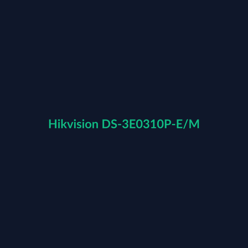 Hikvision 8-Port 100Mbps Long-Range Unmanaged PoE Switch