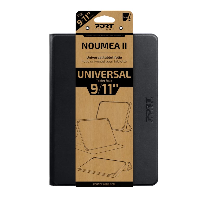 Port Designs Noumea II Universal 9/11" Tablet Folio – Black