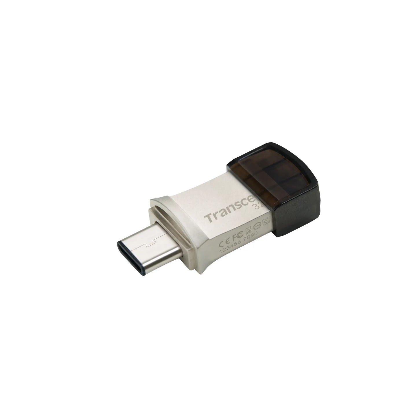 TRANSCEND 64GB JETFLASH 890 USB-C & USB 3.1 OTG FLASH DRIVE - SILVER