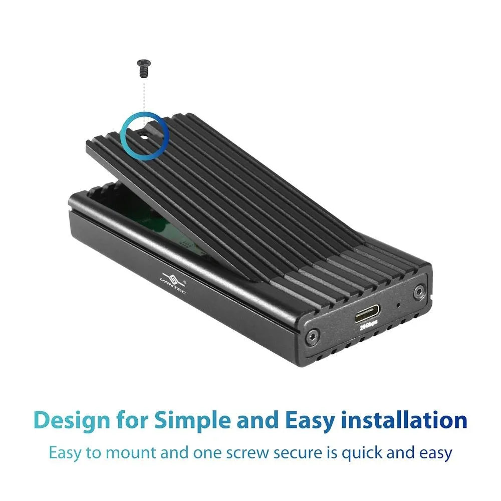 NexStar SX; M.2 NVMe SSD to USB 3.2 Gen2x2; 20G; Type C; Black Enclosure (NST-230C3-BK)