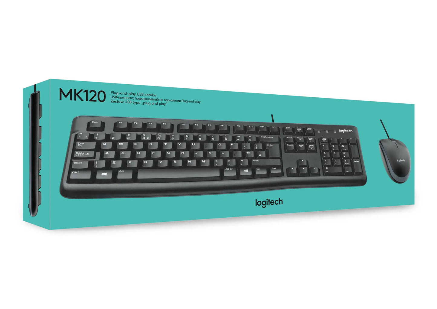 920-002562  - LOGI MK120 Corded Keyboard and Mouse Combo spill resistant