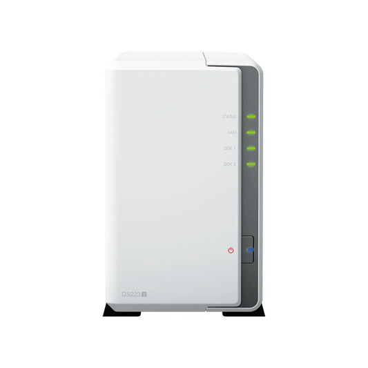 DiskStation 2 Bay NAS; 4-core 1.7 GHz;  1 GB DDR4 non-ECC