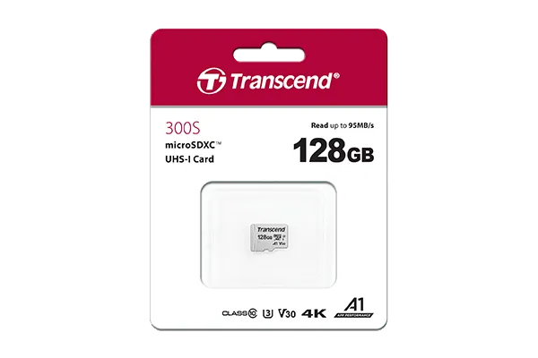 TRANSCEND 128GB MICRO SDXC C 10 UHS-I U1/U3 V30 A1 WITH ADAPTOR