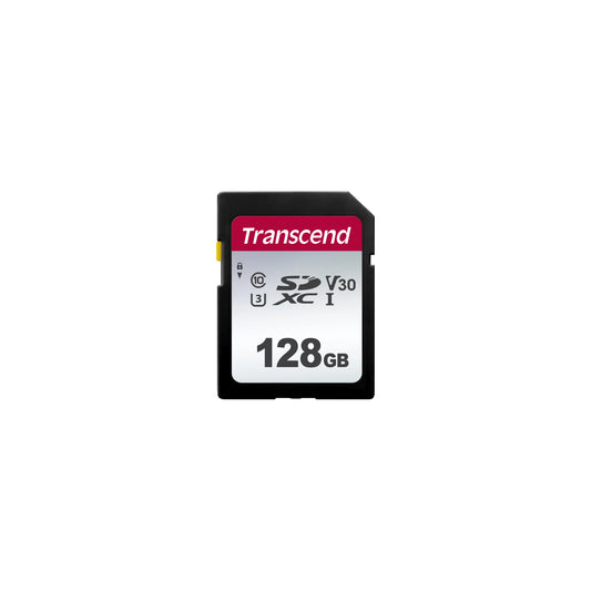 TRANSCEND 300S 128GB UHS-1 CLASS 10 U1 V10 SDXC CARD - 3D NAND