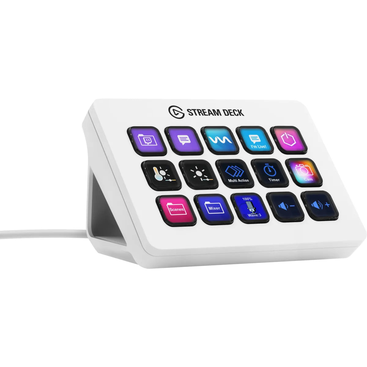 Elgato Stream Deck MK.2 - Tactile Control Interface; 15 Customizable LCD Keys - White