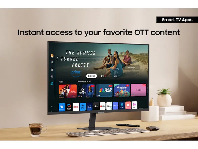 Samsung LS32DM702 32'' 4K UHD Flat Smart Monitor (16:9); 3840 x 2160; 60Hz; 3000:1 static; 4ms (GTG); 2 x 5W Speaker; 1xUSB-C; 2