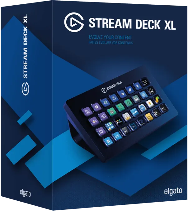 Elgato Stream Deck XL - Live Content Creation Controller with 32 customizable LCD keys; adjustable stand; 10GAT9901