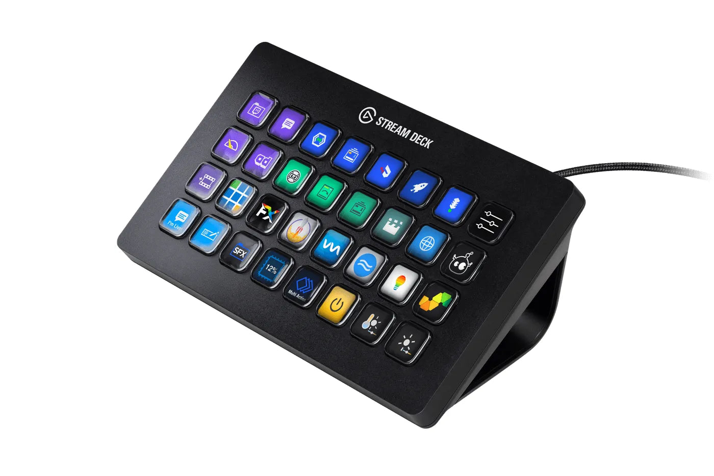 Elgato Stream Deck XL - Live Content Creation Controller with 32 customizable LCD keys; adjustable stand; 10GAT9901