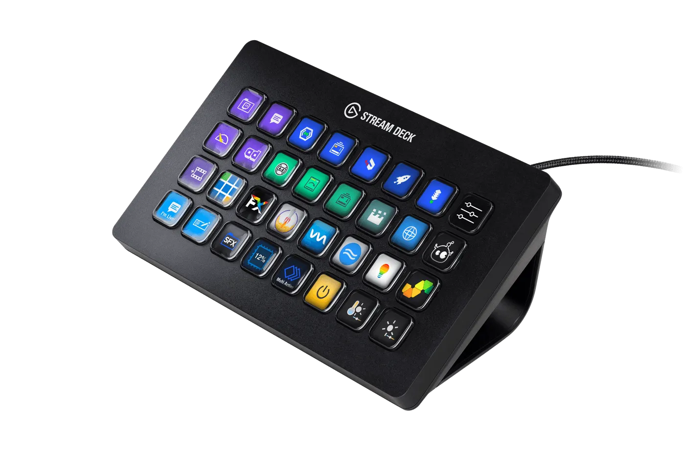 Elgato Stream Deck XL - Live Content Creation Controller with 32 customizable LCD keys; adjustable stand; 10GAT9901