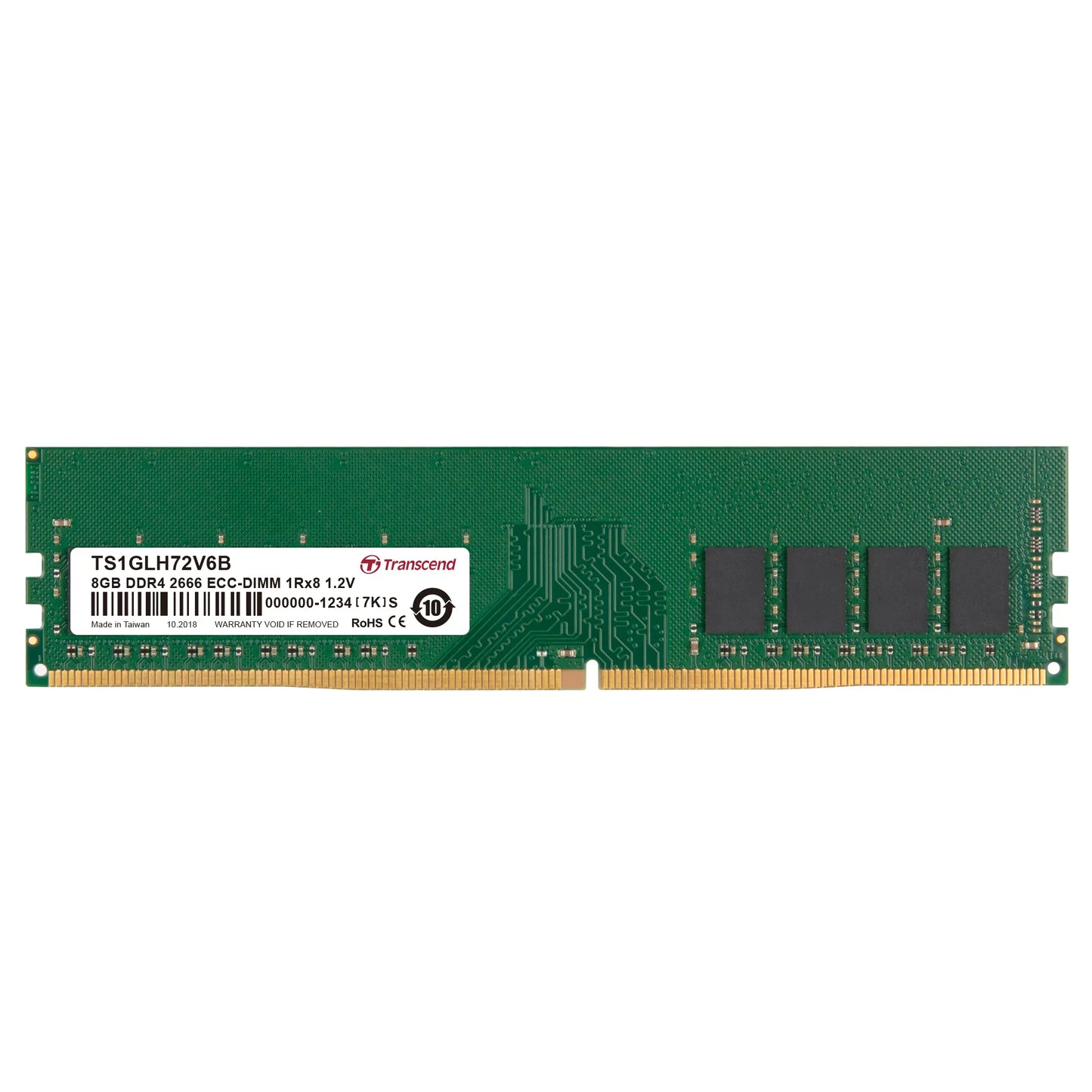 TRANSCEND 8GB DDR4-2666 ECC U-DIMM 1RX8