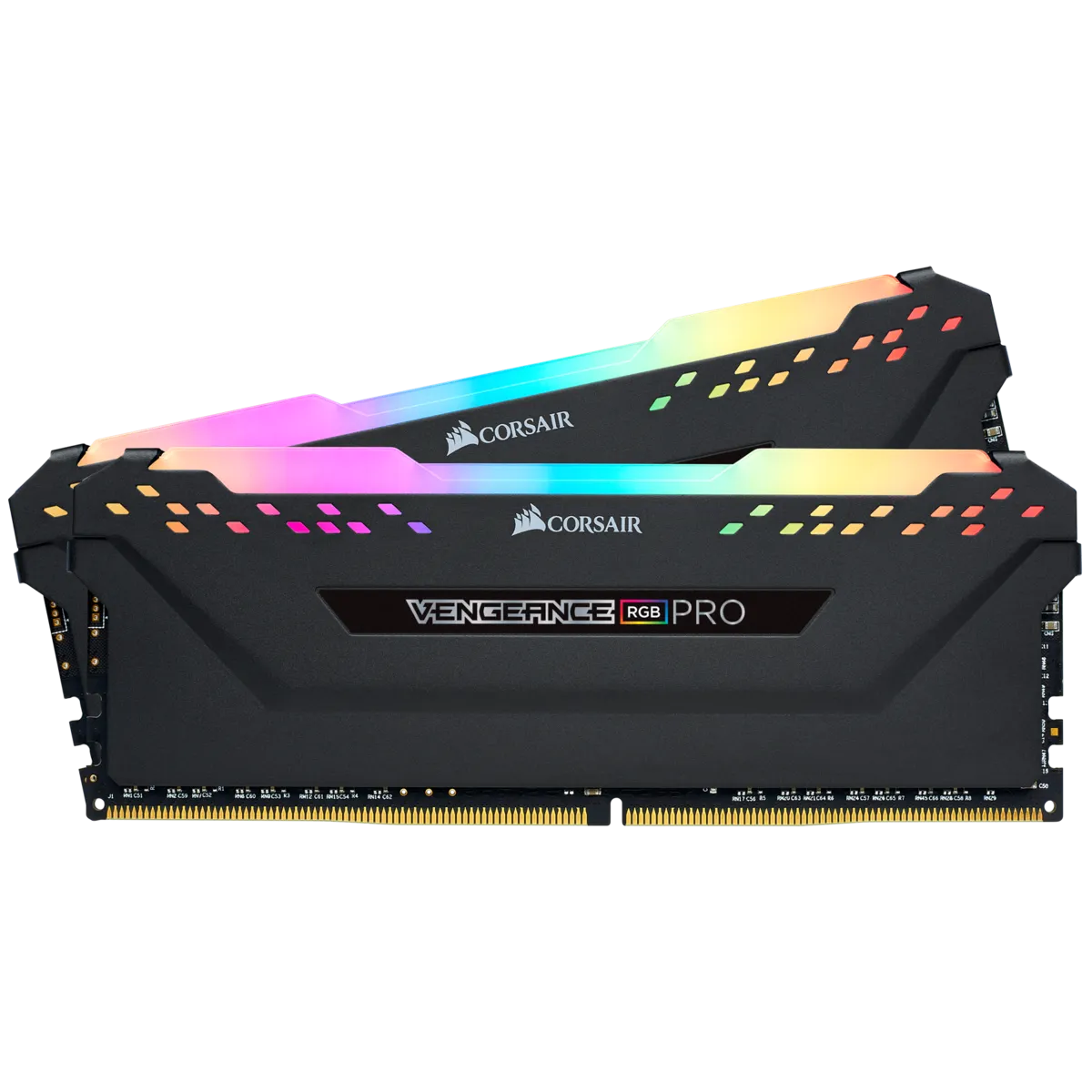 Corsair VENGEANCE® RGB PRO 16GB (2 x 8GB) DDR4 DRAM 3600MHz C18 Memory Kit; 18-22-22-42; 1.35V; Black.