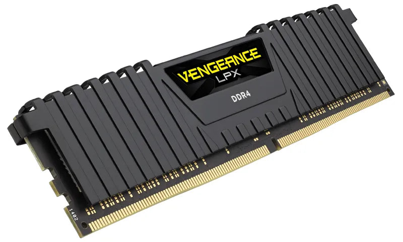 Corsair VENGEANCE® LPX 16GB (2 x 8GB) DDR4 DRAM 3200MHz C16 Memory Kit; 16-20-20-38; 1.35V; Black