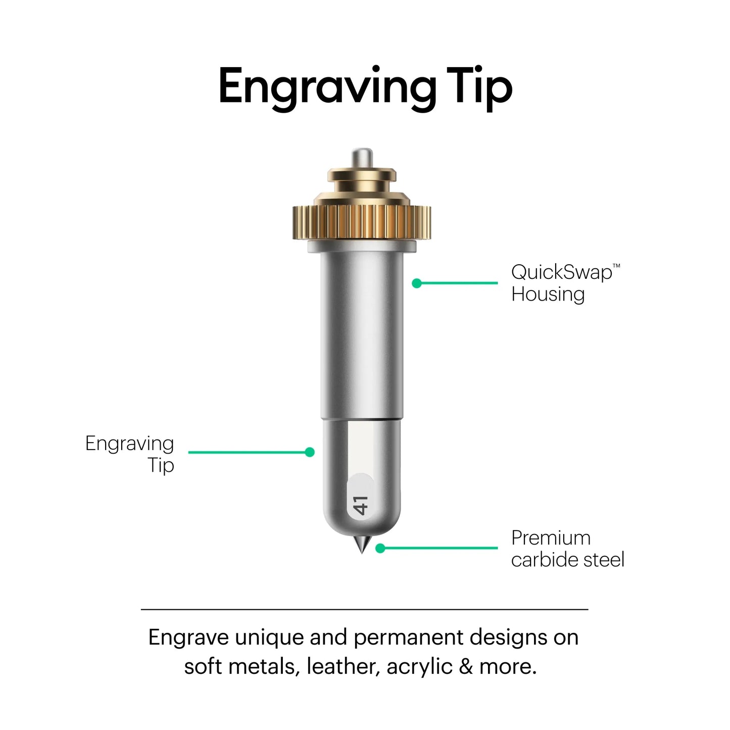 2006978 - Cricut Maker Engraving Tip with QuickSwap Housing