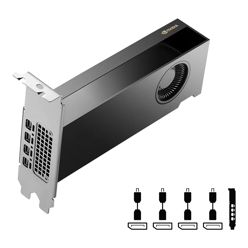 PNY NVIDIA 2000 ADA PCI-Express 4.0 x16; 16 GB GDDR6 128-bit; 4x Mini DP 1.4a : LOW PROFILE; 70W