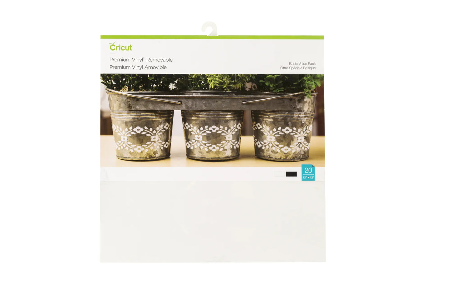 2004329 - Cricut Premium Vinyl Removable 30x30cm 20-Sheet Sampler (Basics)