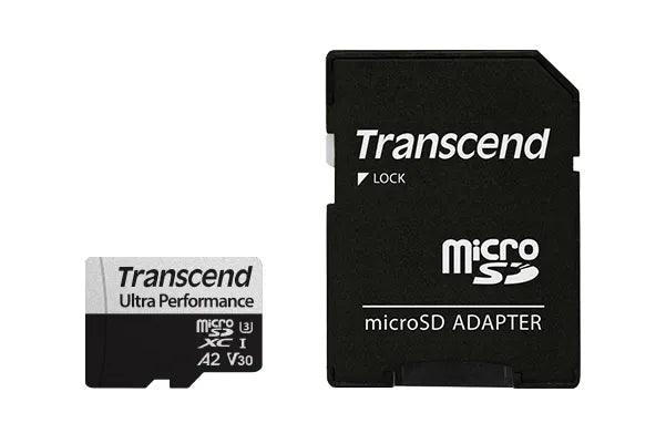 TRANSCEND 340S 128GB ULTRA PERFROMANCE MICRO SD UHS-I  U3 V30 A2 CLASS10 - READ 160 MB/S - WRITE 90MB/S - WITH SD ADPTOR
