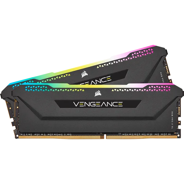 Corsair VENGEANCE® RGB PRO SL 16GB (2 x 8GB) DDR4 DRAM 3600MHz C18 Memory Kit; 18-22-22-42; 1.35; Black