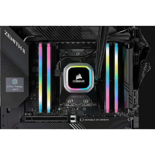 Corsair VENGEANCE® RGB PRO SL 16GB (2 x 8GB) DDR4 DRAM 3600MHz C18 Memory Kit; 18-22-22-42; 1.35; Black