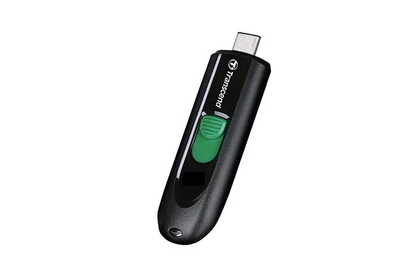 TRANSCEND 64GB JF790 USB C (5Gpbs) CAPLESS FLASH DRIVE - BLACK AND GREEN