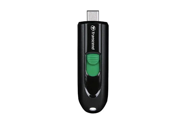 TRANSCEND 64GB JF790 USB C (5Gpbs) CAPLESS FLASH DRIVE - BLACK AND GREEN