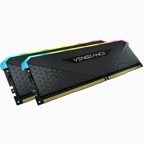 Corsair VENGEANCE® RGB RS 64GB (2 x 32GB) DDR4 DRAM 3600MHz C16 Memory Kit; 18-22-22-42; 1.2V; Black