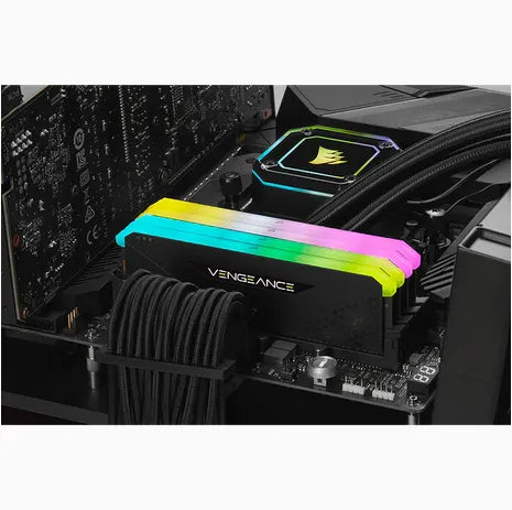 Corsair VENGEANCE® RGB RS 16GB (1 x 16GB) DDR4 DRAM 3200MHz C16 Memory Kit; 16-20-20-38; 1.2V; Black