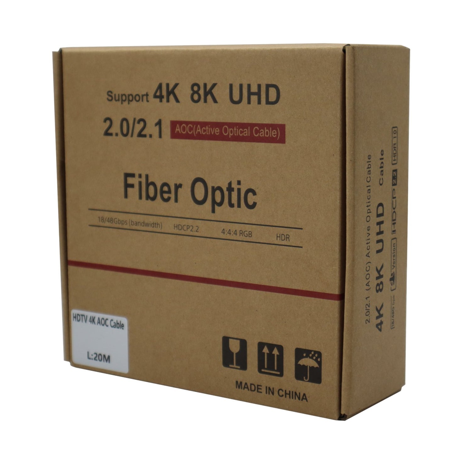 GIZZU 4K Active fibre Optic HDMI Cable 20m