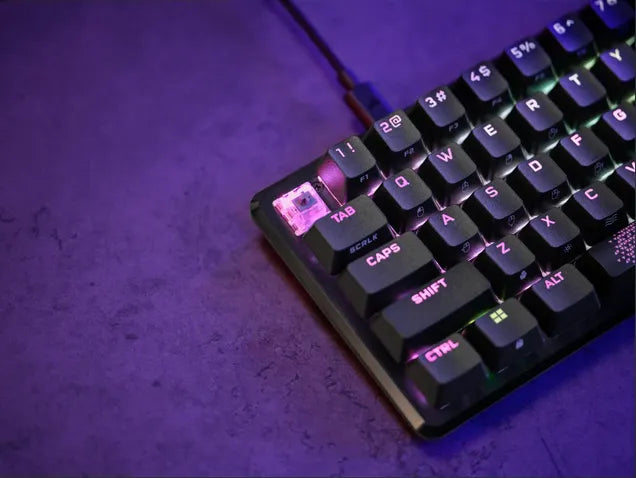 Corsair K65 PRO MINI RGB 65% Optical-Mechanical Gaming Keyboard - Corsair OPX switches - Black