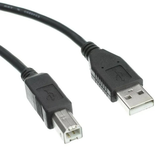 USB PRINTER CABLE A MALE+ B M; BLACK / BLUE