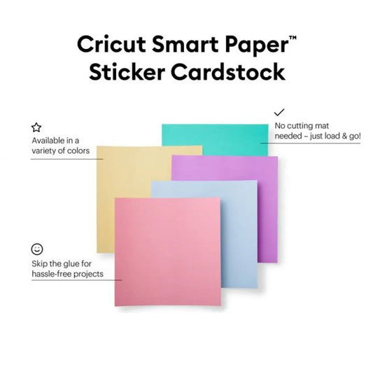 2008320 - Cricut Smart Sticker Cardstock 33x33cm 10 sheets (Pastels)