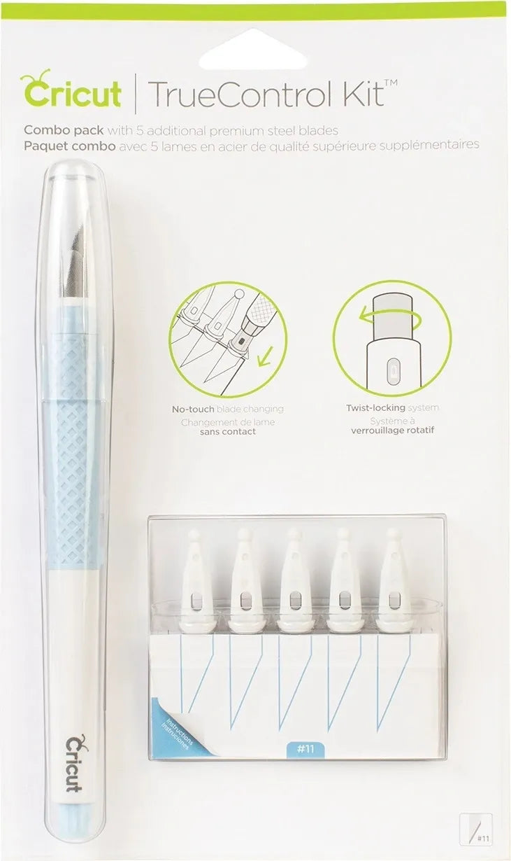 2004843 - Cricut TrueControl Knife Kit (Blue) with 5x spare blades .
