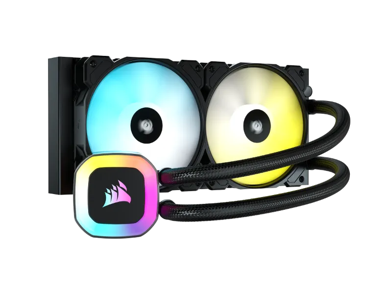 Corsair H100 RGB 240mm Liquid CPU Cooler; AMD AM5; AMD AM4. Intel 1851;1700; 1200; 1150; 1151;1156; 2011;