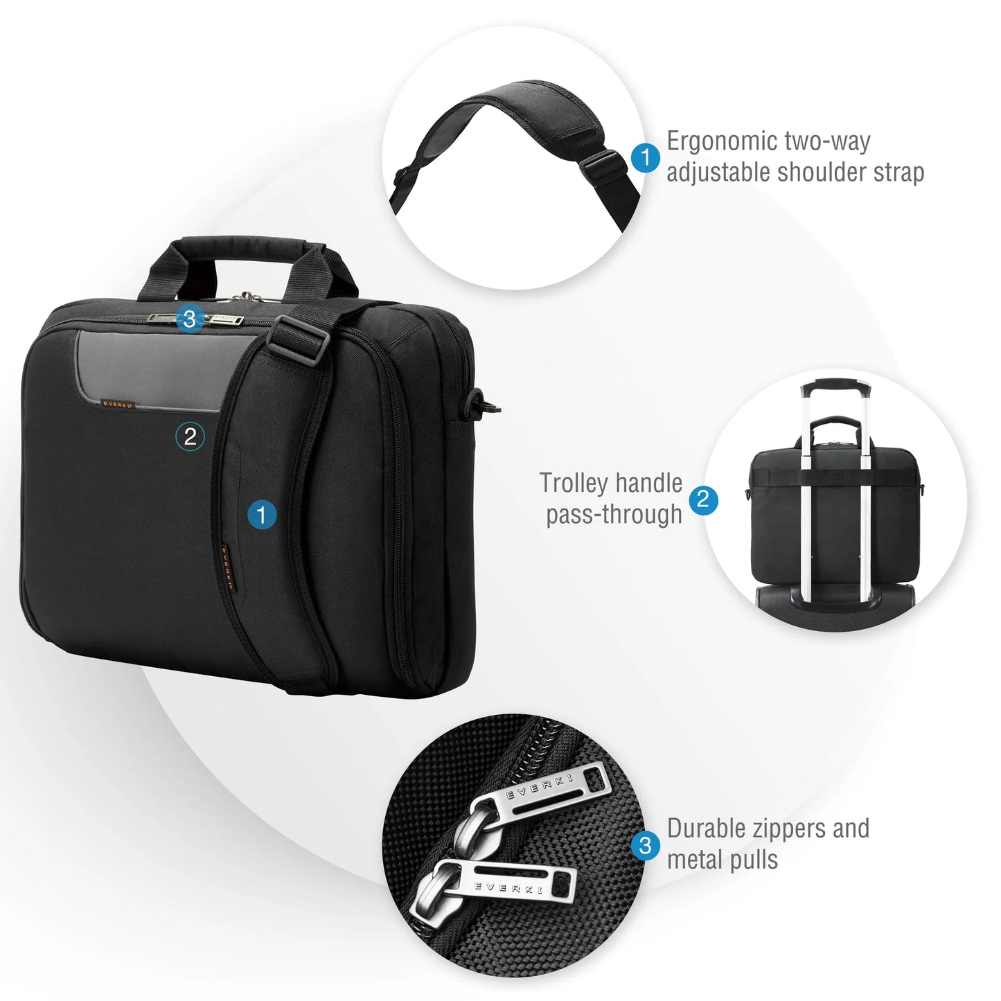 EVERKI EKB407NCH ADVANCE 16'' NOTEBOOK BRIEFCASE BAG