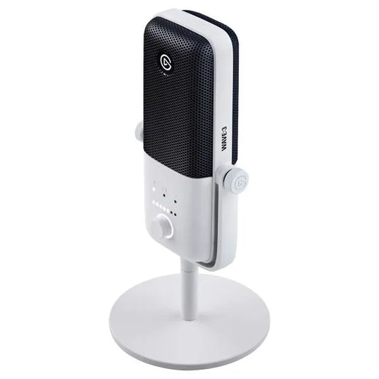 Elgato Wave:3 Microphone - Condenser capsule; Sample Rate: 48 / 96 kHz; Frequency Response: 70 - 20000 Hz; USB-C - White