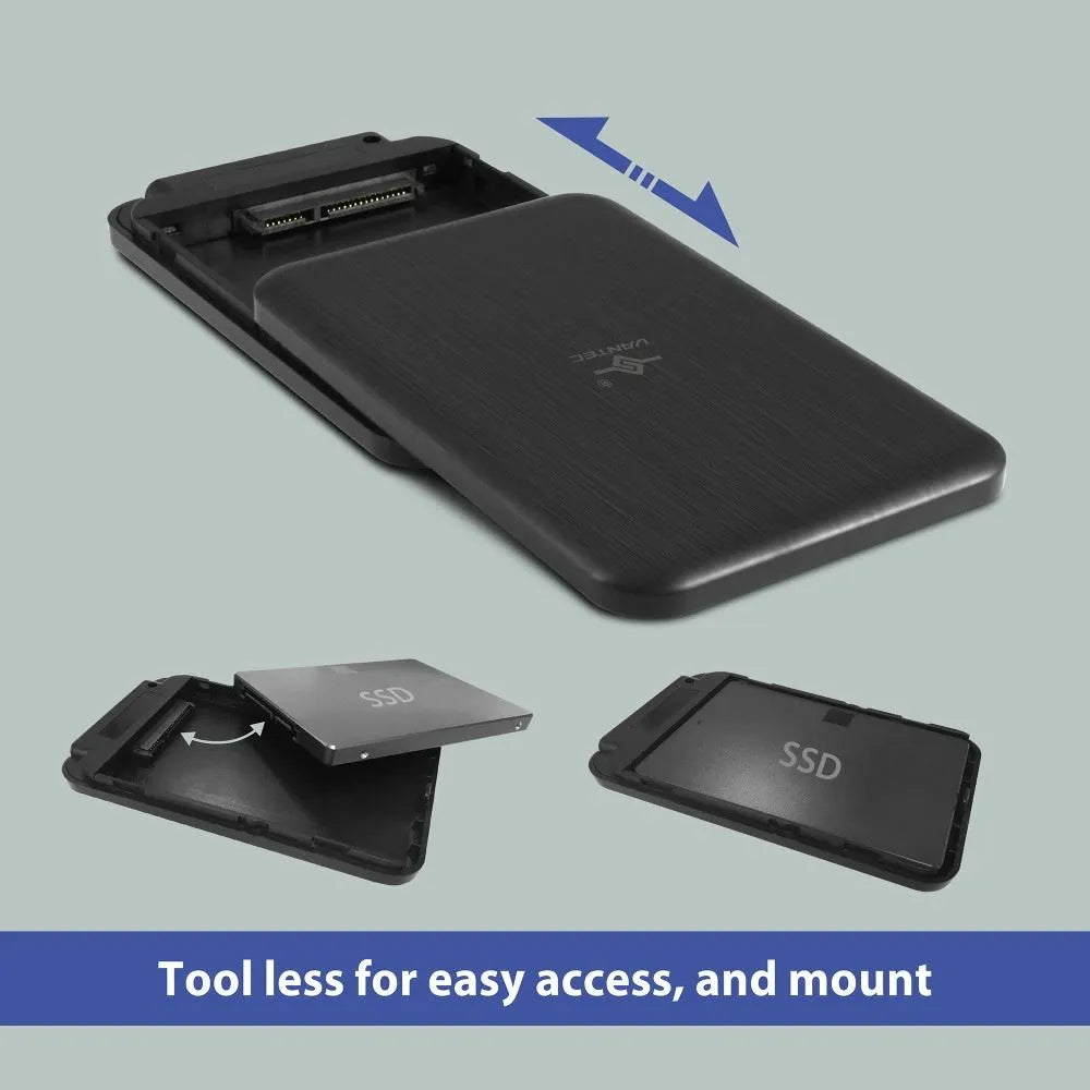 VANTEC NexStar JX NST-258B3 USB 3.2 Gen 2x1 TYPE C & TYPE A COMATIBLE 2.5INCH DISK ENCLOSURE 9.5mm & 7mm Drive Supported